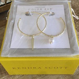 NWT Kendra Scott Duality Gold Charm Earrings Set